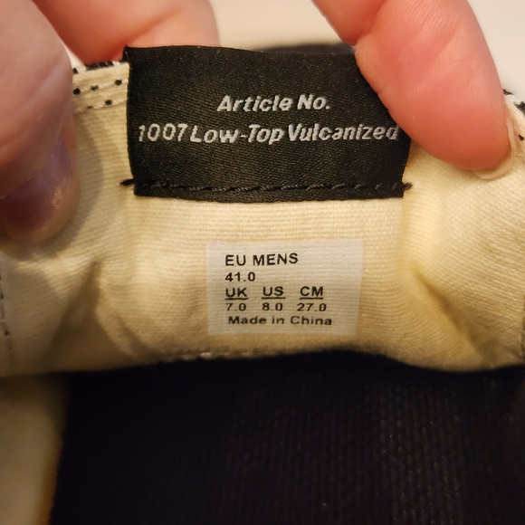 ARTICLE NO. 1007 Lo Top Vulcanized Sneaker In Blue/White/Black Size 8 - Picture 7 of 8